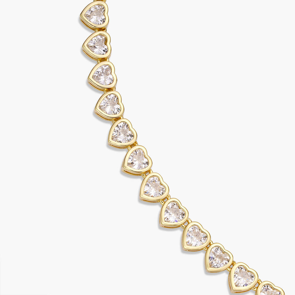 2024 Iced Out Bling 5A Cubic Zirconia Heart CZ Cluster Necklace For Women  Girlfriend Lover Halo CZ Tennis Chain Choker Necklace