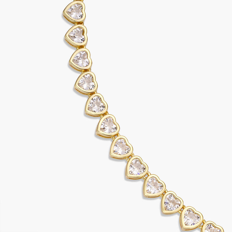 Pink Heart Classic Tennis Necklace – Modern Gift Designs
